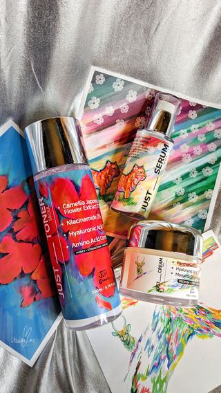 저스트 코스메틱 [JUST COSMETIC SKIN CARE SET] JUST TONER, JUST SERUM, JUST CREAM — 5점을 준 리뷰어가 2023년 5월 올린 사용 사진