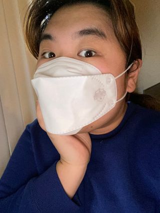 퓨리타스 이지 브레스 마스크 KF94 4겹 위생 개별 포장 3D 코리아 마스크 10팩 — 5점을 준 리뷰어가 2021년 1월 올린 사용 사진