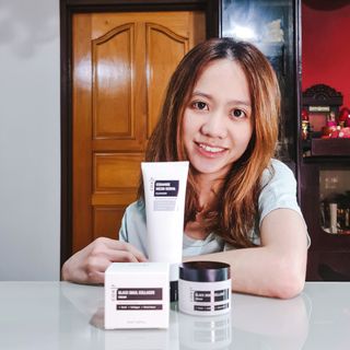COXIR 블랙 스네일 콜라겐 크림 50ml &amp; 세라마이드 마이크로 더마 클렌저 120ml — 4점을 준 리뷰어가 2021년 8월 올린 사용 사진