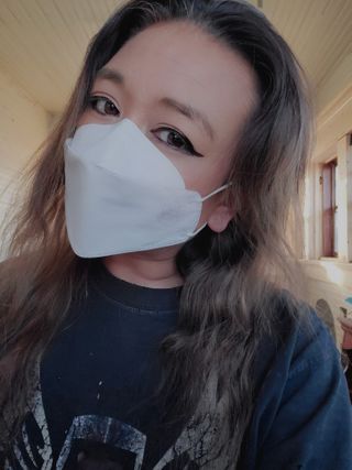 퓨리타스 이지 브레스 마스크 KF94 4겹 위생 개별 포장 3D 코리아 마스크 10팩 — 5점을 준 리뷰어가 2021년 1월 올린 사용 사진