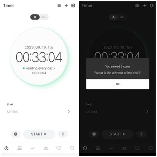 도트타이머 Metaverse time management app, Dote Timer ⏲️ 1 premium lifetime pass, 10 one-year subscriptions — 5점을 준 리뷰어가 2023년 9월 올린 사용 사진
