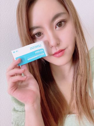 [렌시스] 이에베도 블루 베도 사용할 자연스럽게 익숙해 지 카라 콘 # 에이 린 시리즈 1 개월 용 컬러 4 색 — 4.5점을 준 리뷰어가 2021년 6월 올린 사용 사진