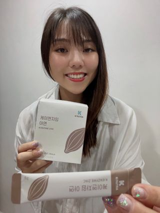 [쿠누트라] K・ENZYME 아연 카카오/3gx30 파우더 스틱 — 4.5점을 준 리뷰어가 2023년 2월 올린 사용 사진
