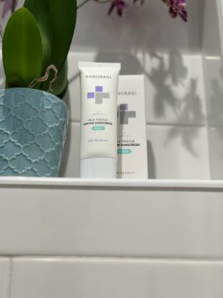 바노바기 코스메틱 바노바기 밀크씨슬 리페어 시카 폼 클렌저 플러스 120ml + 선스크린 플러스 50ml — 4점을 준 리뷰어가 2023년 8월 올린 사용 사진