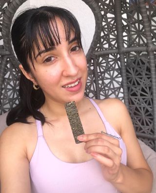 UNCLE NICK 한국 슈퍼 스낵 블랙 &amp; 블랙 김 스낵 — 3점을 준 리뷰어가 2021년 11월 올린 사용 사진