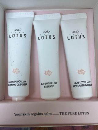 더 퓨어 로터스 제주 식물 선크림 / 제주 연잎 &amp; 동백 미스트 / 순수한 연꽃 어메니티 세트 — 5점을 준 리뷰어가 2022년 7월 올린 사용 사진