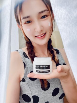 COXIR 블랙 스네일 콜라겐 크림 50ml &amp; 세라마이드 마이크로 더마 클렌저 120ml — 5점을 준 리뷰어가 2021년 8월 올린 사용 사진