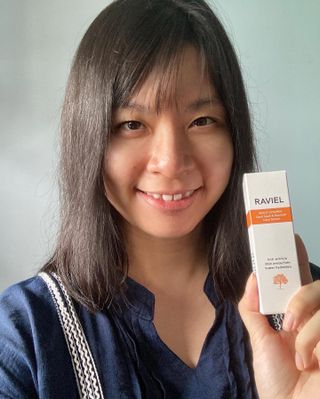 라비엘 멀티 비타민 다크 스팟 &amp; 블레미쉬 케어 페이스 세럼 모든 피부용 1.7 fl oz — 5점을 준 리뷰어가 2022년 12월 올린 사용 사진