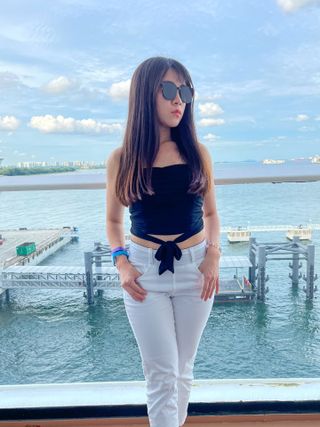 [캔마트]Perfect Pants40verSummer 면 MA05137 Ivory / Black A 쇼트 타입 / B 롱 타입 — 5점을 준 리뷰어가 2021년 8월 올린 사용 사진