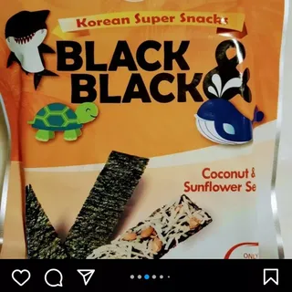 UNCLE NICK 한국 슈퍼 스낵 블랙 &amp; 블랙 김 스낵 — 5점을 준 리뷰어가 2021년 11월 올린 사용 사진