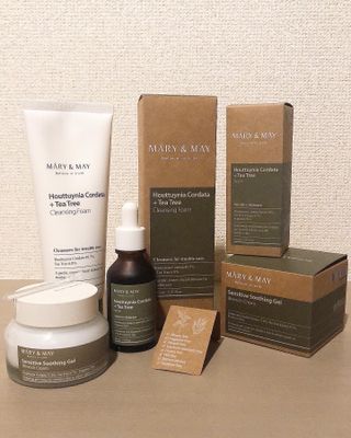 마리엔메이 센서티브 수딩 젤 크림 + 어성초 티트리 추출물 세럼 + 어성초 티트리 모공 클렌징 폼 - 일본어 — 5점을 준 리뷰어가 2021년 9월 올린 사용 사진