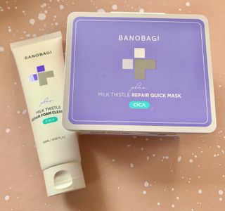 바노바기 코스메틱 바노바기 밀크씨슬 리페어 시카 폼 클렌저 플러스 120ml + 퀵 마스크 플러스 30매 — 5점을 준 리뷰어가 2023년 8월 올린 사용 사진