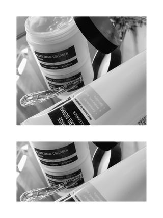 COXIR 블랙 스네일 콜라겐 크림 50ml &amp; 세라마이드 마이크로 더마 클렌저 120ml — 5점을 준 리뷰어가 2021년 8월 올린 사용 사진