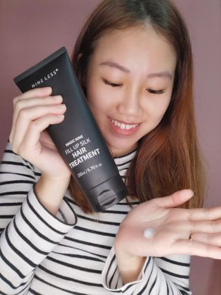 나인레스 매지나인 필 업 실크 트리트먼트 200ml 6.76 fl. 온스 유형에 남겨 — 5점을 준 리뷰어가 2022년 1월 올린 사용 사진