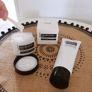 COXIR 블랙 스네일 콜라겐 크림 50ml &amp; 세라마이드 마이크로 더마 클렌저 120ml — 5점을 준 리뷰어가 2021년 8월 올린 사용 사진