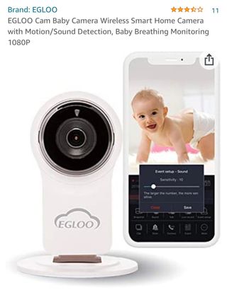 온습도 모니터와 스마트 리모컨이 탑재된 EGLOO cam S4 1080P Wi-Fi 스마트 카메라 — 5점을 준 리뷰어가 2021년 6월 올린 사용 사진