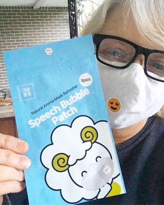 르무통 스피치 버블 아로마 마스크 패치 — 5점을 준 리뷰어가 2021년 4월 올린 사용 사진