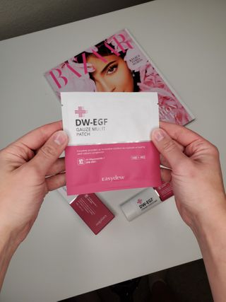 이지듀 이지 듀 DW-EGF 크림 다이브 솜 / 거즈 멀티 패치 — 4.5점을 준 리뷰어가 2021년 2월 올린 사용 사진