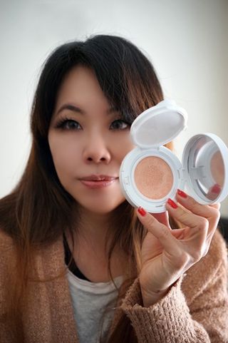 TONEfitSUN 쿠션 12g 비건 톤업 선쿠션 한국산 SPF 50+/ PA++++ — 4점을 준 리뷰어가 2023년 2월 올린 사용 사진