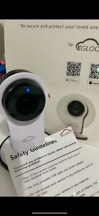 온습도 모니터와 스마트 리모컨이 탑재된 EGLOO cam S4 1080P Wi-Fi 스마트 카메라 — 5점을 준 리뷰어가 2021년 5월 올린 사용 사진