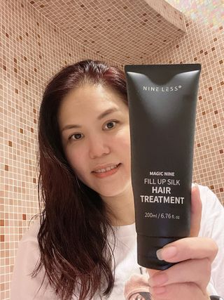 나인레스 매지나인 필 업 실크 트리트먼트 200ml 6.76 fl. 온스 유형에 남겨 — 3.5점을 준 리뷰어가 2022년 1월 올린 사용 사진