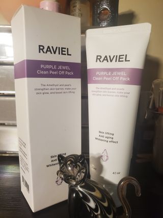 라비엘 RAVIEL 퍼플 쥬얼 클린 필 오프 팩, 마일드 블랙헤드 리무버, 4.1 fl oz(120ml) — 5점을 준 리뷰어가 2022년 9월 올린 사용 사진