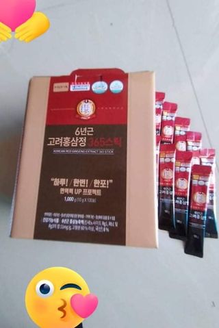 정원삼 6년근 고려홍삼정 365스틱 — 5점을 준 리뷰어가 2021년 11월 올린 사용 사진
