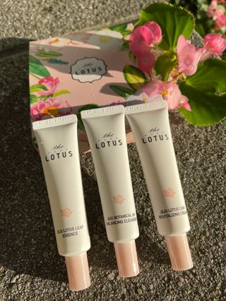 제주 보태니컬 선크림/더 퓨어 로터스 어메니티 세트/연꽃잎 마스크 - 진정 — 4.5점을 준 리뷰어가 2022년 8월 올린 사용 사진