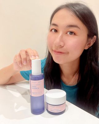 네오젠 더마로지 시카 리페어 스네일 에센스 100ml+ 크림 50g 세트 — 5점을 준 리뷰어가 2022년 8월 올린 사용 사진