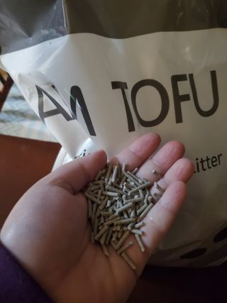 카미스쥬 KAMY 's ZOO I AM TOFU 프리미엄 천연 두부 고양이 쓰레기 숯 10LB — 5점을 준 리뷰어가 2021년 3월 올린 사용 사진