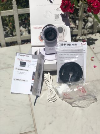 온습도 모니터와 스마트 리모컨이 탑재된 EGLOO cam S4 1080P Wi-Fi 스마트 카메라 — 5점을 준 리뷰어가 2021년 5월 올린 사용 사진