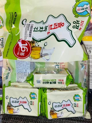 SUNG GYUNG Olive & Green Tea Seaweed Snack Pack of 16 — 5점을 준 리뷰어가 2024년 1월 올린 사용 사진