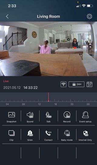 온습도 모니터와 스마트 리모컨이 탑재된 EGLOO cam S4 1080P Wi-Fi 스마트 카메라 — 5점을 준 리뷰어가 2021년 5월 올린 사용 사진