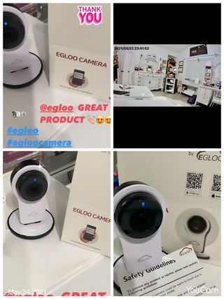 온습도 모니터와 스마트 리모컨이 탑재된 EGLOO cam S4 1080P Wi-Fi 스마트 카메라 — 5점을 준 리뷰어가 2021년 5월 올린 사용 사진