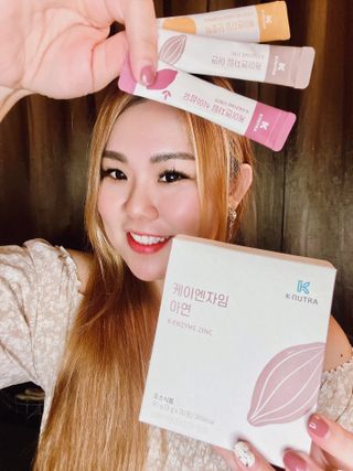 [쿠누트라] K・ENZYME 아연 카카오/3gx30 파우더 스틱 — 4점을 준 리뷰어가 2023년 2월 올린 사용 사진