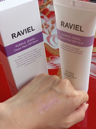 라비엘 RAVIEL 퍼플 쥬얼 클린 필 오프 팩, 마일드 블랙헤드 리무버, 4.1 fl oz(120ml) — 4점을 준 리뷰어가 2023년 5월 올린 사용 사진