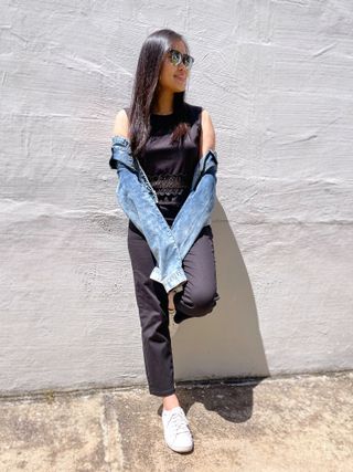 [캔마트]Perfect Pants40verSummer 면 MA05137 Ivory / Black A 쇼트 타입 / B 롱 타입 — 4점을 준 리뷰어가 2021년 8월 올린 사용 사진