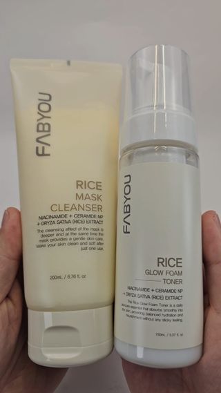 페브유 / FABYOU 광채피부 세트 라이스 마스크 클렌저 6.76 fl.oz + 라이스 글로우 폼 토너 5.07 fl.oz — 5점을 준 리뷰어가 2025년 2월 올린 사용 사진