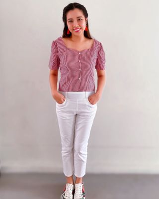 [캔마트]Perfect Pants40verSummer 면 MA05137 Ivory / Black A 쇼트 타입 / B 롱 타입 — 5점을 준 리뷰어가 2021년 8월 올린 사용 사진