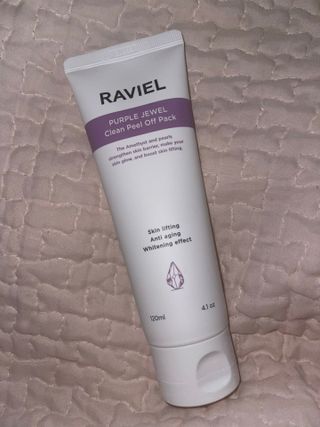 라비엘 RAVIEL 퍼플 쥬얼 클린 필 오프 팩, 마일드 블랙헤드 리무버, 4.1 fl oz(120ml) — 4.5점을 준 리뷰어가 2023년 4월 올린 사용 사진