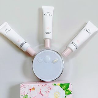 더 퓨어 로터스 제주 식물 선크림 / 제주 연잎 &amp; 동백 미스트 / 순수한 연꽃 어메니티 세트 — 4점을 준 리뷰어가 2022년 12월 올린 사용 사진