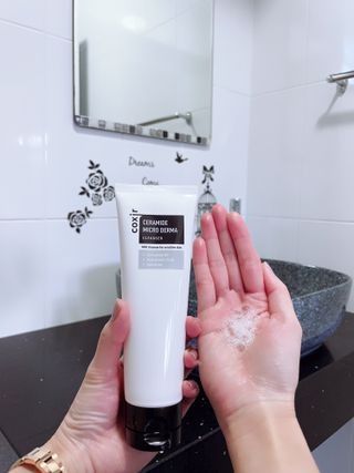 COXIR 블랙 스네일 콜라겐 크림 50ml &amp; 세라마이드 마이크로 더마 클렌저 120ml — 4.5점을 준 리뷰어가 2021년 8월 올린 사용 사진