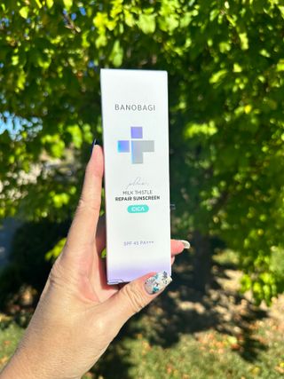 바노바기 코스메틱 바노바기 밀크씨슬 리페어 시카 선스크린 플러스 50ml — 5점을 준 리뷰어가 2023년 9월 올린 사용 사진