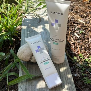 바노바기 코스메틱 바노바기 밀크씨슬 리페어 시카 폼 클렌저 플러스 120ml + 선스크린 플러스 50ml — 5점을 준 리뷰어가 2023년 8월 올린 사용 사진