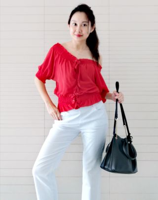 [캔마트]Perfect Pants40verSummer 면 MA05137 Ivory / Black A 쇼트 타입 / B 롱 타입 — 5점을 준 리뷰어가 2021년 8월 올린 사용 사진