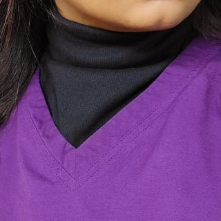 /[HOORISTYLE] 베이직 하프 탑 칼라 넥 디키 남여공용 모의 페이크 터틀넥 — 5점을 준 리뷰어가 2021년 11월 올린 사용 사진