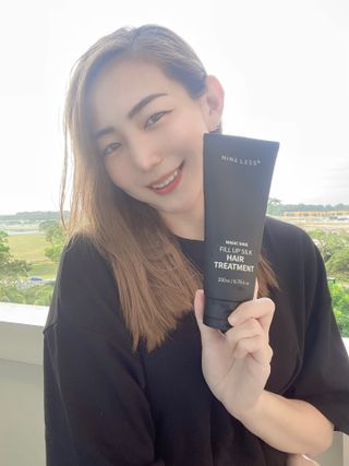 나인레스 매지나인 필 업 실크 트리트먼트 200ml 6.76 fl. 온스 유형에 남겨 — 5점을 준 리뷰어가 2022년 1월 올린 사용 사진