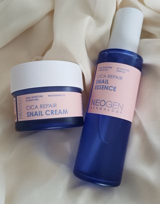 네오젠 더마로지 시카 리페어 스네일 에센스 100ml+ 크림 50g 세트 — 5점을 준 리뷰어가 2022년 8월 올린 사용 사진