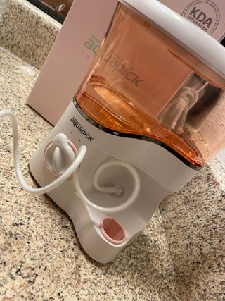 Aquapick AQ-350 물 Flosser 전기 치과 수조 치아 용 전문 구강 세정기 — 5점을 준 리뷰어가 2022년 4월 올린 사용 사진