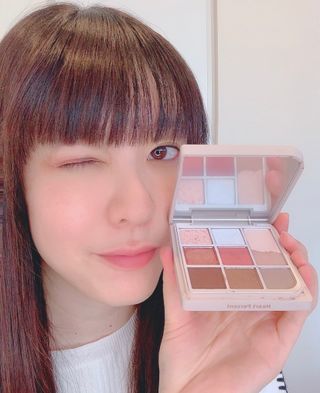 하트퍼센트 Heart Percent Dote on Mood Eye Palette CHERRY-LIKE FACETS — 5점을 준 리뷰어가 2021년 11월 올린 사용 사진